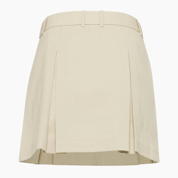 Aritzia Mini Pleated Skirt BEIGE TAUPE - Picture 3 of 10